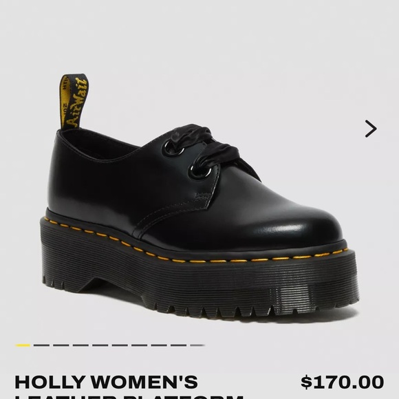 Dr. Martens Holly Women’s Leather Platform Shoes - Picture 8 of 8